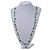 Delicate Ceramic Bead and Glass Nugget Cord Long Necklace In Green - 96cm Long - view 2