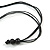 Multicoloured Bone and Wood Bead Black Cord Necklace - 80cm Long - Adjustable - view 5