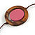 Long Pink/ Brown Round Bead Cotton Cord Necklace - 86cm Long - Adjustable - view 3