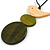 Natural/ Olive/ Dark Green Wood Bird and Bead Pendant with Black Cotton Cord - Adjustable - 80cm Long/ 11cm Pendant - view 7