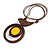 Brown/ Yellow Bird and Circle Wooden Pendant Cotton Cord Long Necklace - 84cm L/ 10cm Pendant - view 8