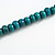 Teal Wood Bead Bird Long Necklace - 80cm Long - view 6