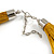 Gold Multistrand Silk Cord Necklace In Silver Tone - 50cm L/ 7cm Ext - view 5