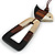 White/Black/Brown Bird and Triangular Wooden Pendant Brown Cotton Cord Long Necklace - 90cm L/ 11cm Pendant - view 7