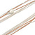 Long Multistrand Chain Necklace in Silver/ Rose Gold Tone with Heart Motif - 106cm L/ 7cm Ext - view 6