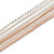 Long Multistrand Chain Necklace in Silver/ Rose Gold Tone with Heart Motif - 106cm L/ 7cm Ext - view 8