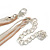 Long Multistrand Chain Necklace in Silver/ Rose Gold Tone with Heart Motif - 106cm L/ 7cm Ext - view 5