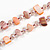 Pastel Coral/Pastel Purple Shell Nugget and Pink Glass Bead Long Necklace - 115cm Long - view 4