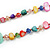Multicoloured Shell Nugget and Glass Bead Long Necklace - 115cm Long - view 4