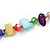 Multicoloured Shell Nugget and Glass Bead Long Necklace - 115cm Long - view 7