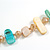 Pale Yellow/Turquoise/Light Beige Shell Nugget and Citrine Glass Bead Long Necklace - 110cm Long - view 6