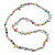 Pastel Multicoloured Shell Nugget and Glass Bead Long Necklace - 115cm Long - view 6