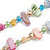 Pastel Multicoloured Shell Nugget and Glass Bead Long Necklace - 115cm Long - view 7