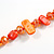 Orange Shell Nugget/ Glass Bead Long Necklace - 115cm Long - view 8
