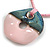 Light Pink/Blue Ceramic Pendant with Silk Cotton Cords/62cm L/Adjustable/Natural Irregularities/Slight Variation In Colour - view 4