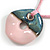 Light Pink/Blue Ceramic Pendant with Silk Cotton Cords/62cm L/Adjustable/Natural Irregularities/Slight Variation In Colour - view 9