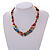 Multicoloured Shell/Glass Cluster Style Beaded Necklace/46cm L/ 6cm Ext - view 3