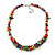 Multicoloured Shell/Glass Cluster Style Beaded Necklace/46cm L/ 6cm Ext - view 2