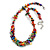 Multicoloured Shell/Glass Cluster Style Beaded Necklace/46cm L/ 6cm Ext