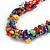 Multicoloured Shell/Glass Cluster Style Beaded Necklace/46cm L/ 6cm Ext - view 4