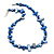 Sea Shell and Glass Bead Necklace in Blue Shades - 47cm L/ 4cm Ext - view 4