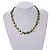 Sea Shell and Glass Bead Necklace in Green Shades - 47cm L/ 4cm Ext - view 4