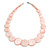 Pastel Pink Graduated Shell Necklace/47cm Long/Slight Variation In Colour/Natural Irregularities - view 2