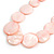 Pastel Pink Graduated Shell Necklace/47cm Long/Slight Variation In Colour/Natural Irregularities - view 5