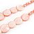 Pastel Pink Graduated Shell Necklace/47cm Long/Slight Variation In Colour/Natural Irregularities - view 6