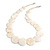 Off White Graduated Shell Necklace/47cm Long/Slight Variation In Colour/Natural Irregularities