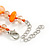 Orange Sea Shell and Transparent Orange Glass Bead Necklace - 54cm L/6cm Ext - view 7