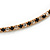 Slim Black/Clear Crystal Choker Style Necklace In Gold Tone Metal - 35cm L/ 10cm Ext - view 5