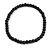 10mm/Unisex/Men/Women Black Round Bead Wood Flex Necklace - 45cm Long