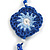Handmade Blue/Light Blue/White Floral Crochet Blue/White Glass Bead Long Necklace/ Lightweight - 100cm Long - view 5