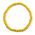 10mm/Unisex/Men/Women Banana Yellow Round Bead Wood Flex Necklace - 45cm Long