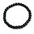 15mm/Unisex/Men/Women Black Round Bead Wood Flex Necklace - 44cm Long
