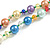 10mm D/ Solid Glass and Faux Pearl Bead Long Necklace (Multicoloured) - 108cm Long (Natural Irregularities) - view 6