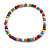 10mm/Unisex/Men/Women Multicoloured Round Bead Wood Flex Necklace - 45cm Long