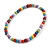 10mm/Unisex/Men/Women Multicoloured Round Bead Wood Flex Necklace - 45cm Long - view 2