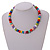 10mm/Unisex/Men/Women Multicoloured Round Bead Wood Flex Necklace - 45cm Long - view 4
