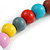15mm/Unisex/Men/Women Multicoloured Round Bead Wood Flex Necklace - 44cm Long - view 6