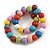 15mm/Unisex/Men/Women Multicoloured Round Bead Wood Flex Necklace - 44cm Long - view 7