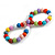 15mm/Unisex/Men/Women Multicoloured Round Bead Wood Flex Necklace - 44cm Long - view 8