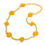 Handmade Yellow Floral Crochet Glass Bead Long Necklace/ Lightweight - 100cm Long - view 8