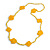 Handmade Yellow Floral Crochet Glass Bead Long Necklace/ Lightweight - 100cm Long - view 3