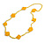 Handmade Yellow Floral Crochet Glass Bead Long Necklace/ Lightweight - 100cm Long - view 9