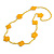 Handmade Yellow Floral Crochet Glass Bead Long Necklace/ Lightweight - 100cm Long - view 10