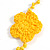 Handmade Yellow Floral Crochet Glass Bead Long Necklace/ Lightweight - 100cm Long - view 5