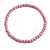 10mm/Unisex/Men/Women Bubble Gum Pink Round Bead Wood Flex Necklace - 45cm Long