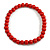 15mm/Unisex/Men/Women Red Bead Wood Flex Necklace - 44cm L